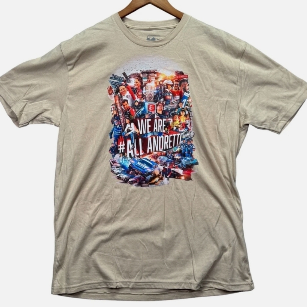 Andretti racing legacy, "#ALL ANDRETTI MAY 2023" XL Tee